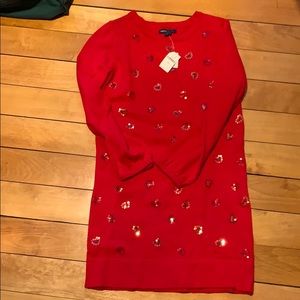 Gap red sweater dress Large